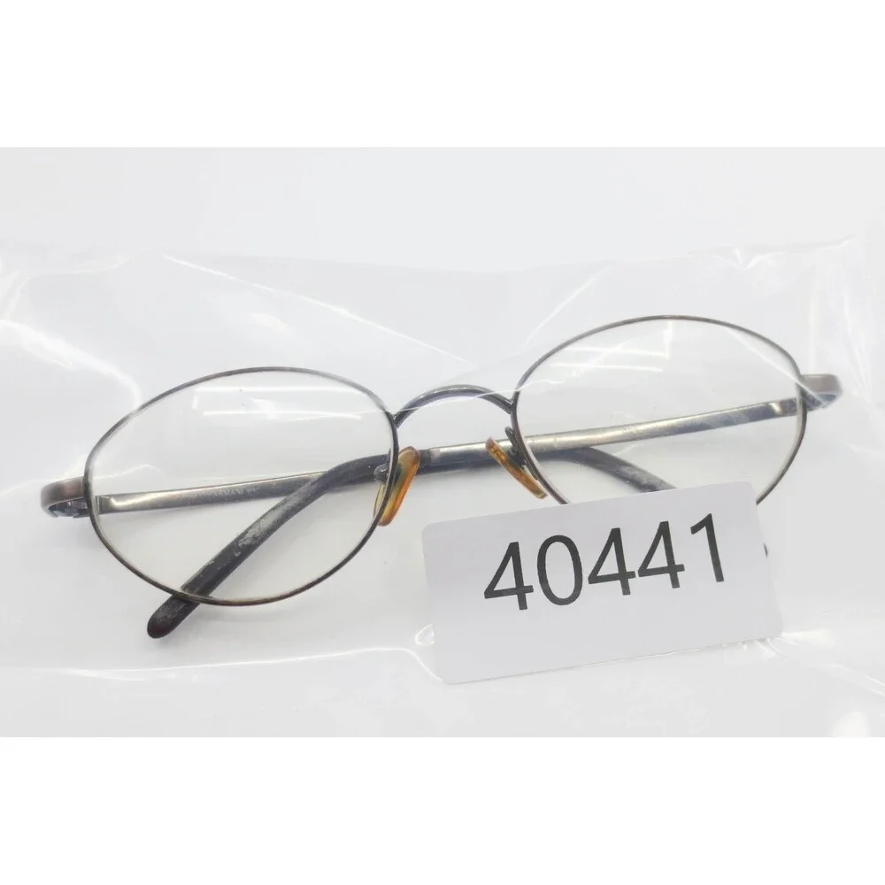 Emporio Armani 093 1021 Gunmetal Bronze Oval Eyeglasses Frames 49-19-130